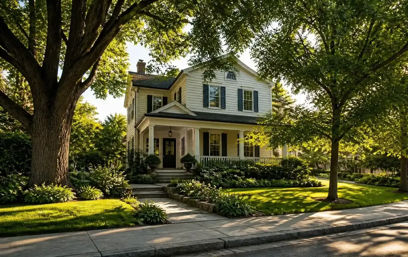 Established neighborhood with mature landscaping