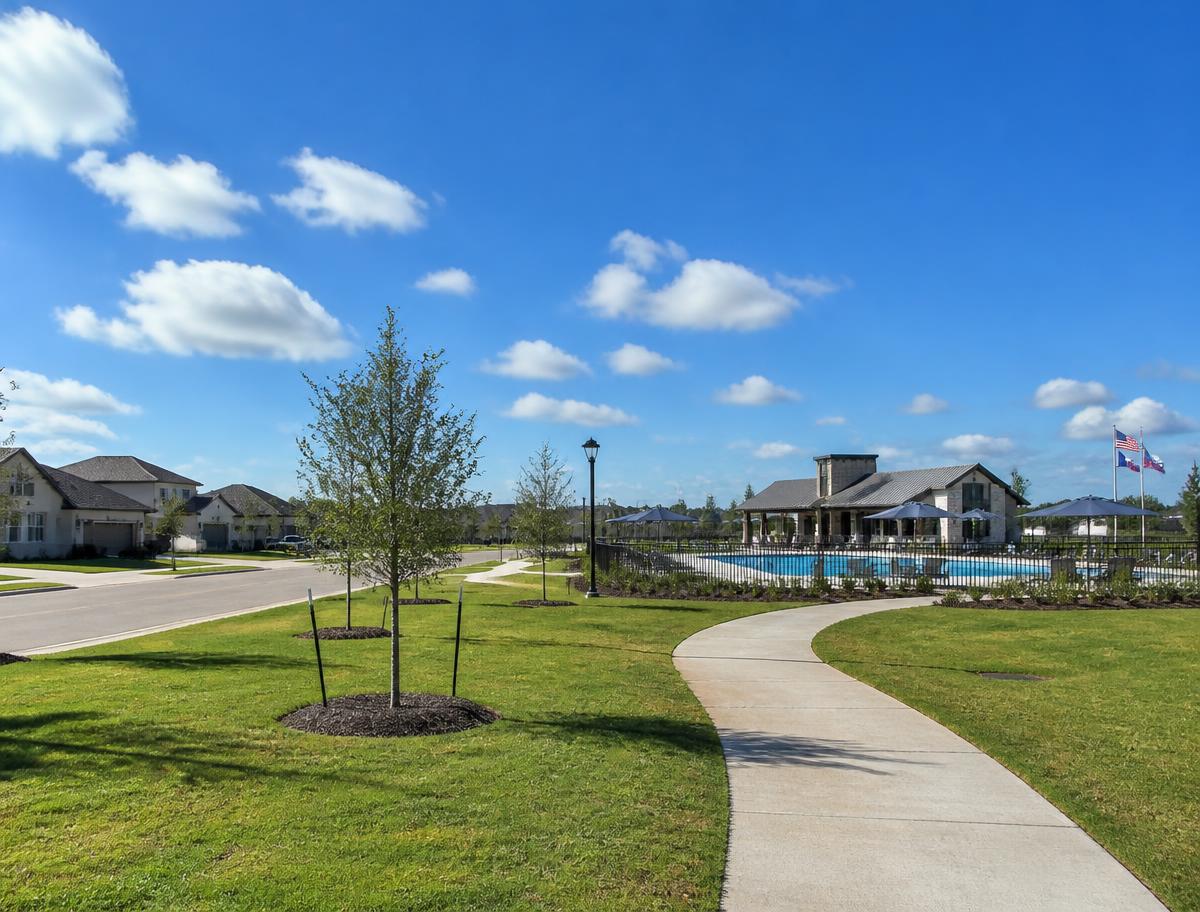 Texas master-planned neighborhood with new homes and an amenity center